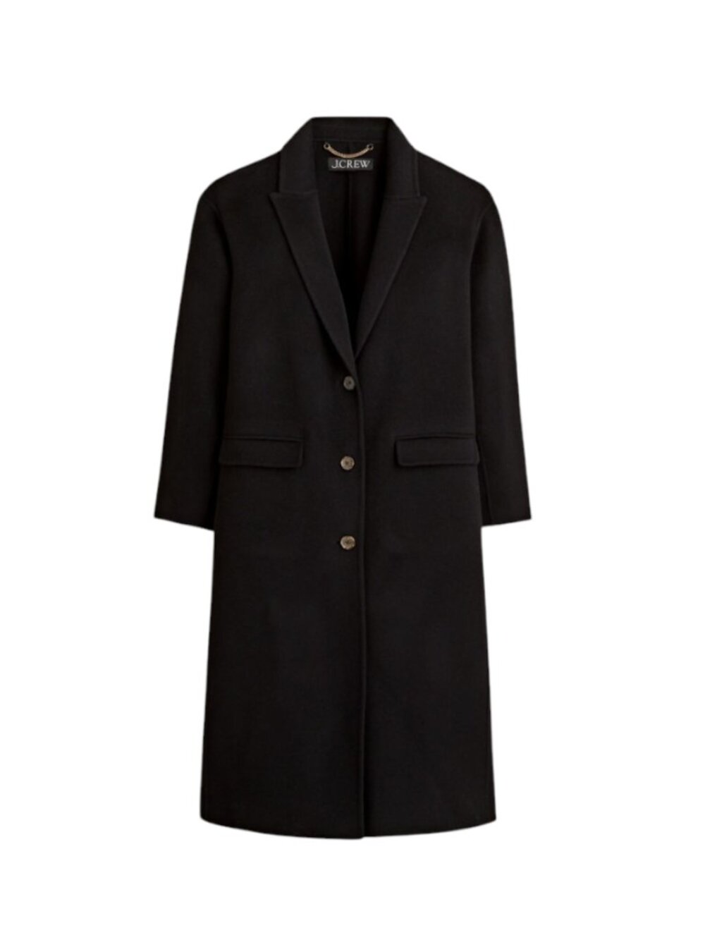 NWT JCrew Chiara Topcoat Coat Womens 4 Black Double Face Wool Cashmere CN071 NEW